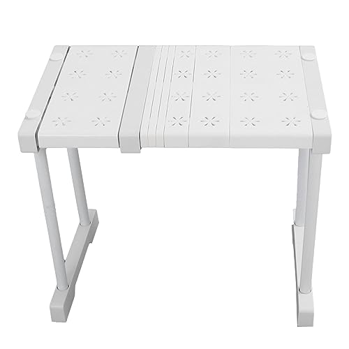 Oytrui Erweiterbares Regal, Stapelbares Lagerregal mit Starker Tragfähigkeit von Bis zu 121 Pfund für den Schrankschrank der Schrank Schrank Waschbecken (Länge 27-38 cm / 10,6-15 Zoll) von Oytrui
