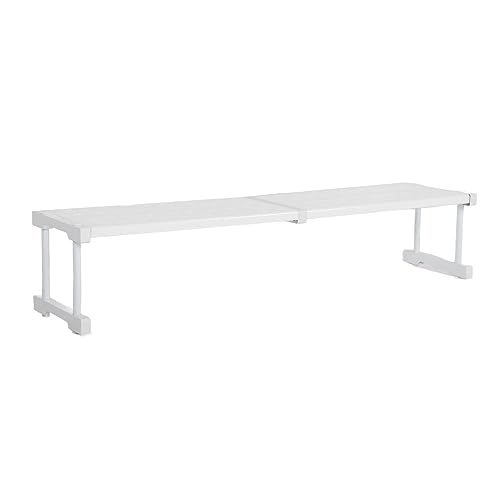 Oytrui Erweiterbares Regal, Stapelbares Lagerregal mit Starker Tragfähigkeit von Bis zu 121 Pfund für den Schrankschrank der Schrank Schrank Waschbecken (Länge 87-108 cm / 34,3-42,5 Zoll) von Oytrui
