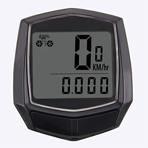 Oytrui Fahrrad-Tachometer, mit LCD-Computer, Fahrrad-Display Multi-Funktionen Stoppuhr, für Fahrrad-Kilometer Zähler Tachometer Wasserdicht (Schwarz) von Oytrui