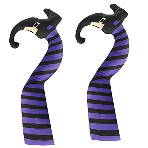 Oytrui Halloween Hexenbein Dekoration, Beine Hexenpropie, Lustige Halloween -Vorräte für die Gartenrasengartenparty Halloween Dekoration (Lila) von Oytrui