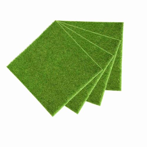 Oytrui Künstliches Gras, Synthetische Rasenmatte für DIY -Mikrolandschaftsgestaltung und Mini -Gartenarbeit, Waschbar mit Kaltem Wasser, für Puppenhaus Balkon Kinder Haustier Room (30 * 30 cm) von Oytrui