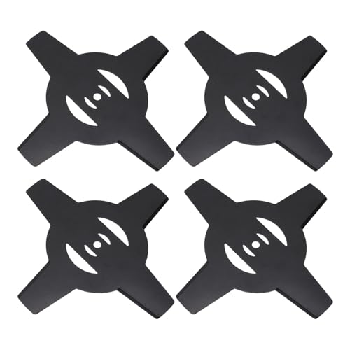 Oytrui Pinselschneiderblätter, 4pcs 4 Zähnepinselschneider Klinge Schnittgras Rasenschneider Klinge Hoher Kohlenstoffstahl von Oytrui