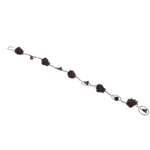 Oytrui Regenkette Kiefern Hocheffiziente Eisen Dekorative Regenfängerkette mit 5 Kiefernzapfen und 5 Glocken für Gartengarten Oytrui Regenkette Kiefern Hocheffiziente Eisen Dekorative Regenfängerkette mit 5 Kiefernzapfen und 5 Glocken für Gartengarten von Oytrui