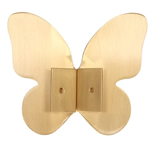 Oytrui Schrankknöpfe, Schmetterlingsform Messingmöbelgriffe mit Abgerundetem Eckdesign für Schuhschrank Schubladendekoration von Oytrui