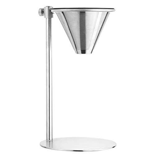 Oytrui Verstellbarer Edelstahl -Kaffeeständer, Freistehende Tropfkaffeekegelbrauer und Stand für Tragbare Kaffeemaschine Im Freien, Kompatibel (Silber) von Oytrui