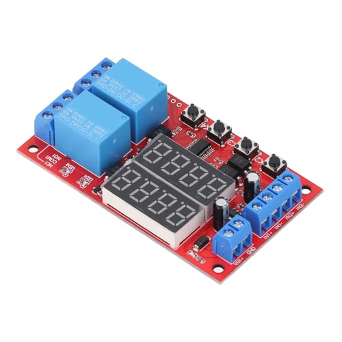 Relaismodul 24 V, 2 Kanäle mit LED-Anzeige, Verzögerung der Selbstsperre für Zuhause und automatische Steuerung, ABS-Material, Ladekapazität 10 A AC Relaismodul 24 V, 2 Kanäle mit LED-Anzeige, Verzögerung der Selbstsperre für Zuhause und automatische Steuerung, ABS-Material, Ladekapazität 10 A AC von Oytrui