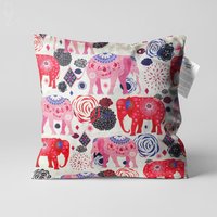 Rosa Elefanten Kissenhülle Mit Mandala-Muster | Doppelseitiger Druckwurf-Kissenbezug Auf Dem Weichen Chenille Verschiedenen Größen Rosa Elefanten Kissenhülle Mit Mandala-Muster | Doppelseitiger Druckwurf-Kissenbezug Auf Dem Weichen Chenille Verschiedenen Größen von OyzShop