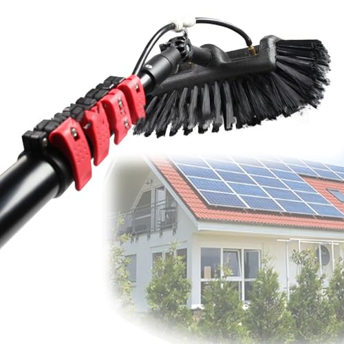 OzcNykt 3,6–12 M Fensterreinigungsstange, BüRstenreinigungsset FüR Solarmodule, Ausziehbarer Wintergartendachreiniger, Reinigung Von Photovoltaik- Und Solarmodulen 9M/30FT von OzcNykt