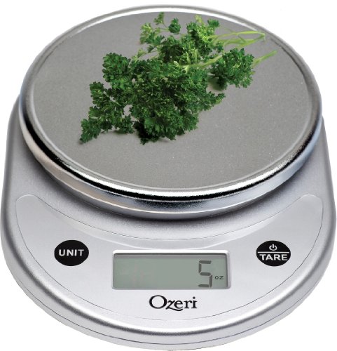 Ozeri Pronto Digital Multifunktions-Küchen- und Lebensmittelwaage, silberfarben von Ozeri