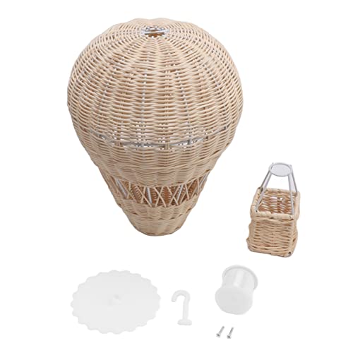 Ozgkee Gewebte Heißluftballon-Dekoration, Handgewebte Rattan-Heißluftballon-Wanddekoration Kinderzimmer, Kinderzimmer-Dekoration, Rattan-Webdekoration Kinderzimmer, Party, von Ozgkee