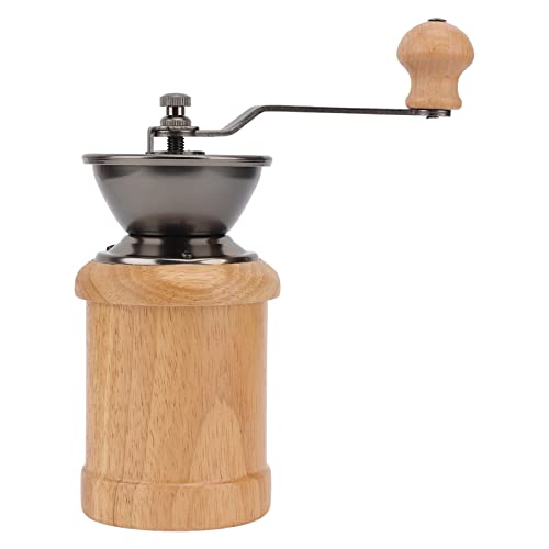 Manuelle Kaffeemühle, Einstellbare Grobheit Kaffeemühle Kaffeemühle Kaffeebohnenmühle Vintage Antik Holz Handmühle Handkaffeemühle Küche Camping(Helle Farbe) von SYNYEY
