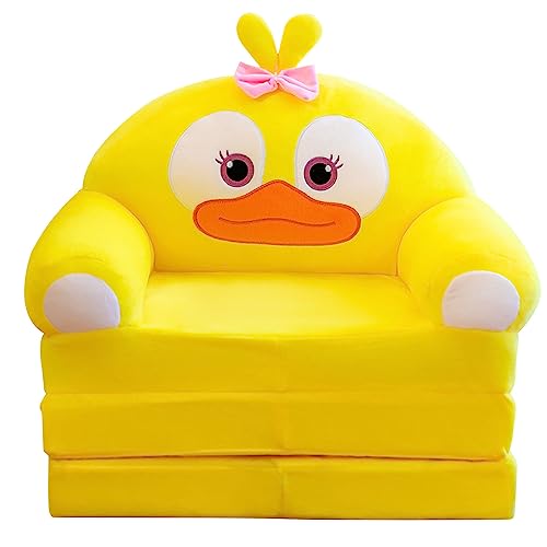 Ozgkee 2 in 1 Faltbare Kinder Sofa Kissen Plüsch Sofa Sofa Stuhl Kinder Cartoon Sofa Wohnzimmer Schlafzimmer (F) von Ozgkee