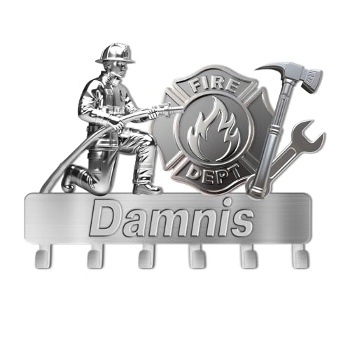 Ozinna Personalisierte Feuerwehr-Wandhaken, individueller Name, Metall-Schlüsselaufhänger, Wandhalterung, hängende Kleiderhaken, Schlüsselhalter für Eingangsbereich, Badezimmer, Tür, neues Zuhause Ozinna Personalisierte Feuerwehr-Wandhaken, individueller Name, Metall-Schlüsselaufhänger, Wandhalterung, hängende Kleiderhaken, Schlüsselhalter für Eingangsbereich, Badezimmer, Tür, neues Zuhause von Ozinna