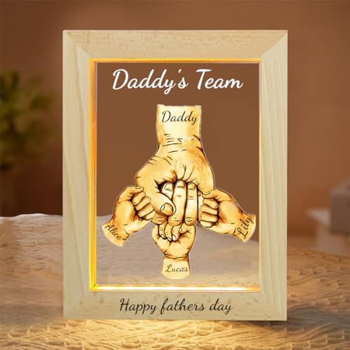 Ozinna Personalisiertes Daddy's Team Fauststoß-Nachtlicht, benutzerdefinierte Acryl-LED-Fauststoßung mit Kindernamen, Lampe für Vatertag, Weihnachten, Geburtstag, Geschenke für Papa, Opa, Ehemann Ozinna Personalisiertes Daddy's Team Fauststoß-Nachtlicht, benutzerdefinierte Acryl-LED-Fauststoßung mit Kindernamen, Lampe für Vatertag, Weihnachten, Geburtstag, Geschenke für Papa, Opa, Ehemann von Ozinna