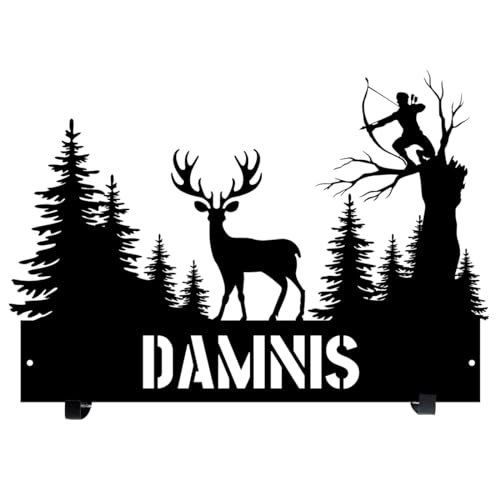 Personalisierte Hirsch Bogenhalter Bogenschießen Metall-Wanddekoration,Bogen Aufbewahrungsständer Namensschild Wandhalterung Hirschkopf Geweih Wandkunst Rustikale Wohnkultur Geburtstagsgeschenk,Stil 4 Personalisierte Hirsch Bogenhalter Bogenschießen Metall-Wanddekoration,Bogen Aufbewahrungsständer Namensschild Wandhalterung Hirschkopf Geweih Wandkunst Rustikale Wohnkultur Geburtstagsgeschenk,Stil 4 von Ozinna