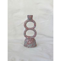 Keramik Kerzenhalter|Kerzenhalter|Handgemachter Kerzenhalter Aus Keramik| Wohndekor|Einzigartiger Handwerklicher Touch Für Ihr Zuhause|Polka Dot von OzlemGulerCeramics