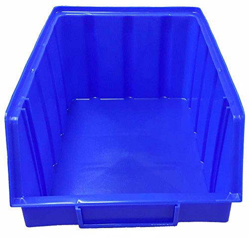15 Stück Stapelboxen blau Gr.4 (222 x 340 x 157 mm) Kunststoff PP Sichtlagerkästen Stapelkästen ohne Aufhängevorrichtung │ P-D-W® von P-D-W