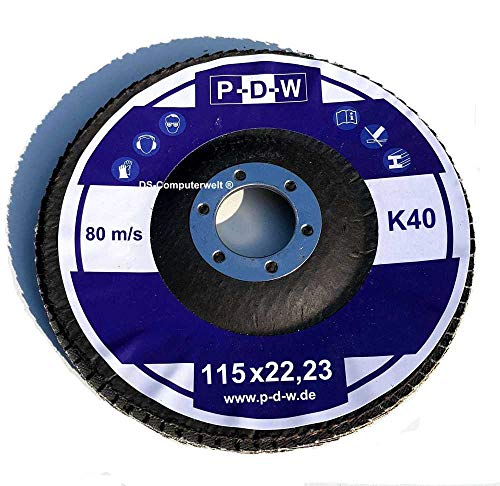 Profi Fächerscheiben │115mm Ø│Korn 40│BRAUN │10 Stück│Lamellenscheiben│Schleifscheiben Profi Fächerscheiben │115mm Ø│Korn 40│BRAUN │10 Stück│Lamellenscheiben│Schleifscheiben von P-D-W