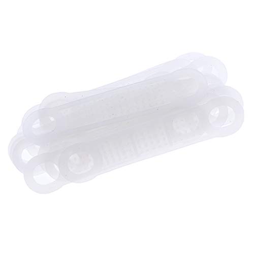 P Prettyia 20er Pack Transparent Anti-Rutsch Streifen für Kleiderbügel Strips Kleiderbügel-Stopper - L von P Prettyia