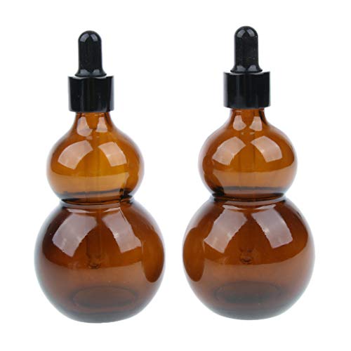 2 Stück Pipettenflasche Tropfflasche aus Braunglas 100ml / 50ml - 50ml von P Prettyia