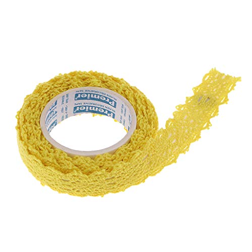 2 Yards 15mm Stoff Selbstklebende Spitzenband Spitze Dekoband Spitzen Tape Schleifenband - Gelb 2 Yards 15mm Stoff Selbstklebende Spitzenband Spitze Dekoband Spitzen Tape Schleifenband - Gelb von P Prettyia