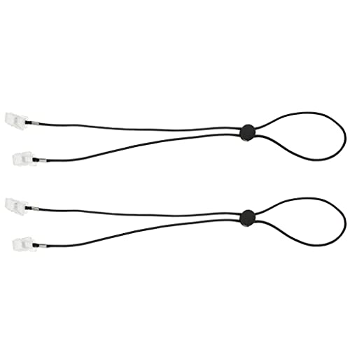 P Prettyia 2Stk.Serviettenhalter mit Clips Flexible-Serviettenkettchen, Serviettenkette Serviettenhalter Lanyard Umhängeband - Schwarz von P Prettyia