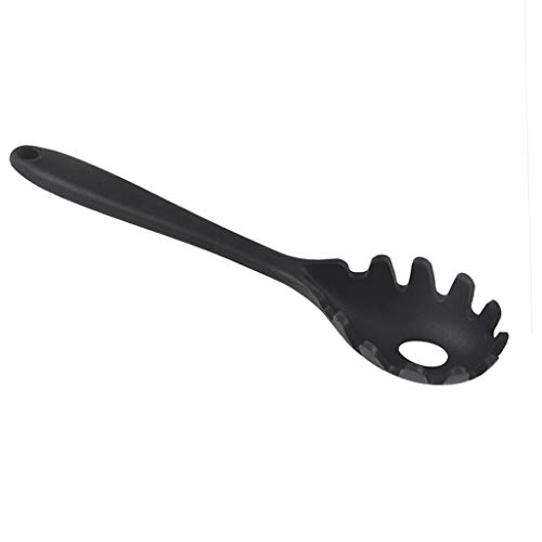 P Prettyia Spaghettilöffel weiche Nudellöffel aus Silikon Küchenhelfer für Topf oder Pfanne - Schwarz von P Prettyia