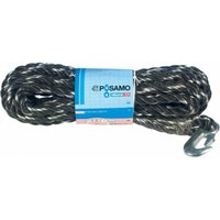 Posamo - pösamo PP-Seil schwarz-ws. 14 mm x 10 m mit Haken von POSAMO