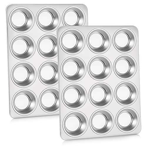 P&P CHEF Muffinform Cupcake Backform 2er Set, P&P CHEF 12 Tassen Muffinform Tablett, Ofen & Spülmaschinenfest, ungiftig & strapazierfähig P&P CHEF Muffinform Cupcake Backform 2er Set, P&P CHEF 12 Tassen Muffinform Tablett, Ofen & Spülmaschinenfest, ungiftig & strapazierfähig von P&P CHEF
