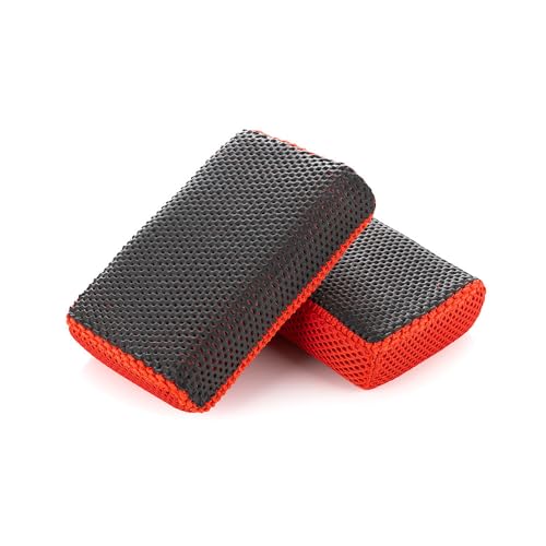 P & S PROFESSIONAL DETAIL PRODUCTS - Reset-Tonschrubber – reinigt mühelos lackierte Oberflächen, Schmutz und Straßenschmutz schnell und effizient, Rot/Schwarz, 2 Stück von P & S PROFESSIONAL DETAIL PRODUCTS