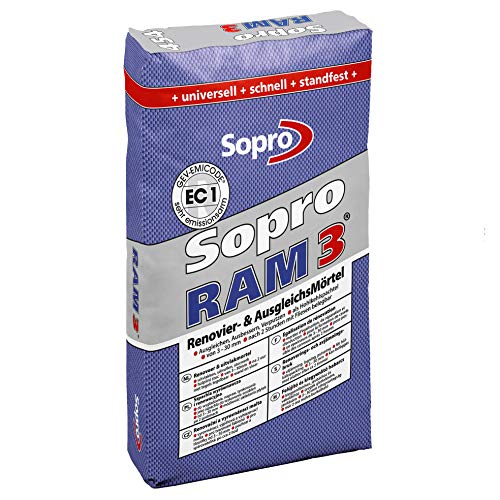 Sopro RAM3 Renovierungsmörtel Stopmörtel, 25 kg von Sopro Bauchemie GmbH