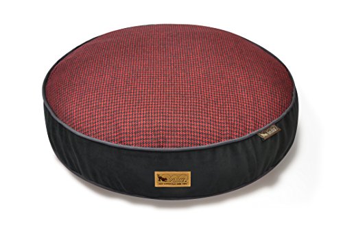 P.L.A.Y. – Pet Lifestyle & You PY0009CLF Rund Bett Houndstooth, L, rot/schwarz von P.L.A.Y. – Pet Lifestyle & You