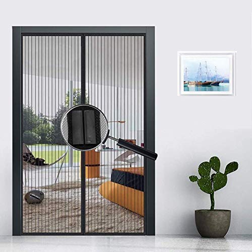 P0ENGXIN Fliegengitter Tür, Upgraded Version In 2021 Magnet Vorhang Fliegenvorhang Atmungsaktiven Mesh, Bohren Geeignet Für Alle Türen und Fenster von P0ENGXIN