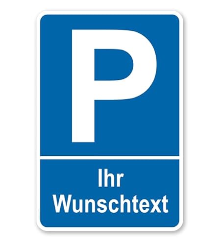 Personalisiertes Privatparkplatz-Schild mit Wunschtext Nr1 von P4Print