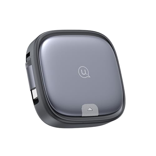P4Y 3-in-1 Drop Kabel mit Box kompatibel mit Apple/MicroUSB/USB-C Portable 2.4A/2A/60W schnelles Laden und 480mbps Datenübertragung Materialien: ABS stahlgrau 1m US-SJ650 U87 von P4Y