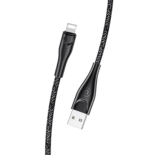 P4Y US-SJ394 U41 kompatibel mit Lightning-Kabel zum Laden und zur Datenübertragung, Material: TPE + Nylongewebe Ausgang: 2A 2m, schwarz von P4Y