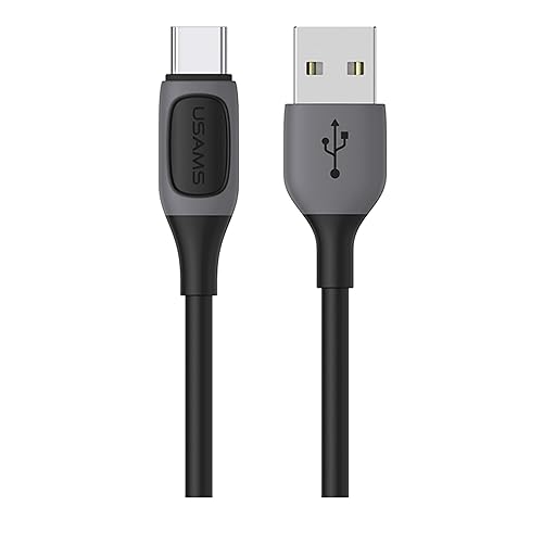 P4Y USB Typ-C Kabel US-SJ596 zum Laden und zur Datenübertragung 3A Datenübertragung bis zu 480 Mbps - Material: Aluminium + TPE + Nylon Jelly Serie 1m Schwarz von P4Y