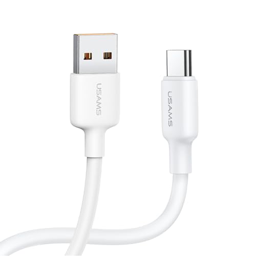 P4Y USB Typ-C Lade- und Datenkabel US-SJ602 U84 Schnellladung 3A Datenübertragungsgeschwindigkeit: 480Mbps PVC-Material, robust und langlebig Weiß (3m) von P4Y