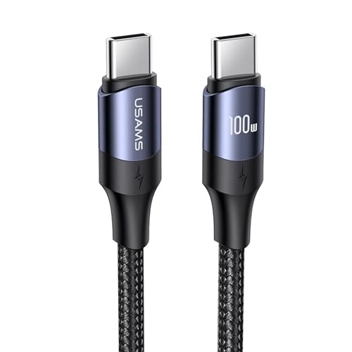 P4Y USB Typ C zu USB Typ C US-SJ524 U71 Kabel zum Aufladen und zur Datenübertragung schnelles Aufladen FCP/QC 100W PD 5A Datenübertragung bis zu 480 Mbps Smart layout 1.2m Schwarz von P4Y