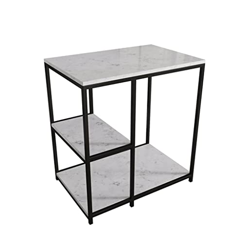 Marmor Wohnzimmer Teeschrank Ecke Mehrere Licht Mobile Kleiner Teetisch Sofa Seite Mehrere Schränke Tee Beistelltisch Kochen (Farbe: Schwarz + Schwarz, Größe: 60 x 40 x 65) (Schwarz + Weiß 60 x 40 x von P9IDEDFH