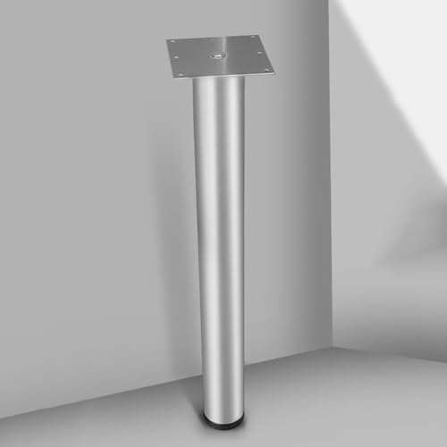 PA-DABAOO 1 X Rundes Tischbein Aus Edelstahl, 71,1 Cm Verstellbare Hohe Schreibtischbeine Aus Metall Oder Zum Selbermachen, Schnell Zu Installierende Beine Mit Verstellbarer Fußschale,Silber PA-DABAOO 1 X Rundes Tischbein Aus Edelstahl, 71,1 Cm Verstellbare Hohe Schreibtischbeine Aus Metall Oder Zum Selbermachen, Schnell Zu Installierende Beine Mit Verstellbarer Fußschale,Silber von PA-DABAOO