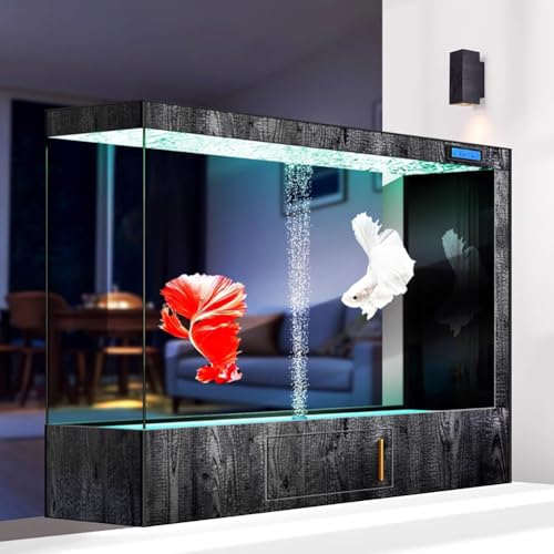 PA-DABAOO Aquarium-Set Mit 76 Gallonen-LED-Beleuchtung, Versteckte Sauerstoffzufuhr, Großes Luxus-Aquarium Aus Glas, Touchscreen, Großes Glas-Fischglas, One-Touch-Entwässerung Mit Stauraum,D PA-DABAOO Aquarium-Set Mit 76 Gallonen-LED-Beleuchtung, Versteckte Sauerstoffzufuhr, Großes Luxus-Aquarium Aus Glas, Touchscreen, Großes Glas-Fischglas, One-Touch-Entwässerung Mit Stauraum,D von PA-DABAOO