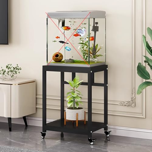 PA-DABAOO Aquariumständer Mit Metallrahmen, 2-Stufiger Kleiner Aquariumständer, Robuster Metallständer Für Schildkröten- Und Reptilienbecken, Mit Universalrädern,B von PA-DABAOO