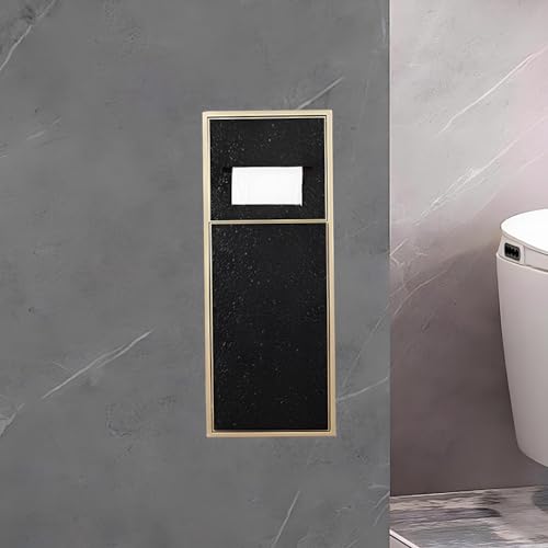 PA-DABAOO Badezimmer-Papierbox Aus Edelstahl Mit Mülleimer, Versenkte Multifunktionale Badezimmerregale, Wandmontierter Aufbewahrungsschrank Mit 2 Ebenen, Integrierter Toilettenpapierhalter PA-DABAOO Badezimmer-Papierbox Aus Edelstahl Mit Mülleimer, Versenkte Multifunktionale Badezimmerregale, Wandmontierter Aufbewahrungsschrank Mit 2 Ebenen, Integrierter Toilettenpapierhalter von PA-DABAOO