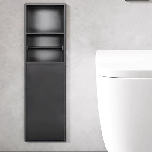 PA-DABAOO Duschraumnische Aus Edelstahl, Versenkter Toilettenpapierhalter Und Bürstenaufbewahrungsregal, Multifunktionaler Schrankständer, Badezimmer-Renovierungsmöbel,Gray 80cm PA-DABAOO Duschraumnische Aus Edelstahl, Versenkter Toilettenpapierhalter Und Bürstenaufbewahrungsregal, Multifunktionaler Schrankständer, Badezimmer-Renovierungsmöbel,Gray 80cm von PA-DABAOO