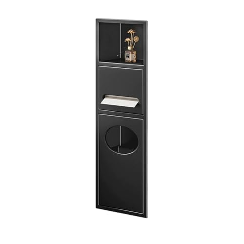 PA-DABAOO Eingebaute Nischen Aus Edelstahl, Versenktes Duschregal Mit Mülleimer, Multifunktionaler Aufbewahrungsschrank Für Toilettenpapier/Shampoo/Toilettenartikel,Black 63cm PA-DABAOO Eingebaute Nischen Aus Edelstahl, Versenktes Duschregal Mit Mülleimer, Multifunktionaler Aufbewahrungsschrank Für Toilettenpapier/Shampoo/Toilettenartikel,Black 63cm von PA-DABAOO