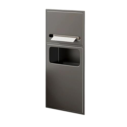 PA-DABAOO Eingebaute Nischen Aus Edelstahl, Versenktes Duschregal Mit Mülleimer, Multifunktionaler Aufbewahrungsschrank Für Toilettenpapier/Shampoo/Toilettenartikel,Gray 60cm PA-DABAOO Eingebaute Nischen Aus Edelstahl, Versenktes Duschregal Mit Mülleimer, Multifunktionaler Aufbewahrungsschrank Für Toilettenpapier/Shampoo/Toilettenartikel,Gray 60cm von PA-DABAOO