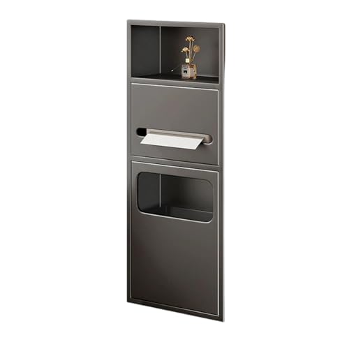 PA-DABAOO Eingebaute Nischen Aus Edelstahl, Versenktes Duschregal Mit Mülleimer, Multifunktionaler Aufbewahrungsschrank Für Toilettenpapier/Shampoo/Toilettenartikel,Gray 70cm PA-DABAOO Eingebaute Nischen Aus Edelstahl, Versenktes Duschregal Mit Mülleimer, Multifunktionaler Aufbewahrungsschrank Für Toilettenpapier/Shampoo/Toilettenartikel,Gray 70cm von PA-DABAOO
