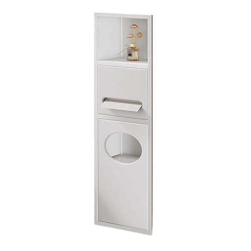 PA-DABAOO Eingebaute Nischen Aus Edelstahl, Versenktes Duschregal Mit Mülleimer, Multifunktionaler Aufbewahrungsschrank Für Toilettenpapier/Shampoo/Toilettenartikel,White 63cm PA-DABAOO Eingebaute Nischen Aus Edelstahl, Versenktes Duschregal Mit Mülleimer, Multifunktionaler Aufbewahrungsschrank Für Toilettenpapier/Shampoo/Toilettenartikel,White 63cm von PA-DABAOO