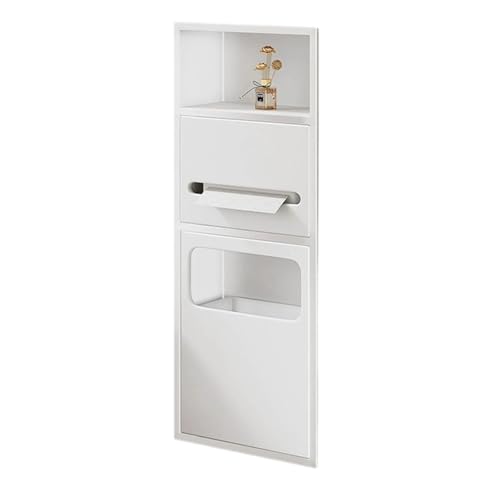 PA-DABAOO Eingebaute Nischen Aus Edelstahl, Versenktes Duschregal Mit Mülleimer, Multifunktionaler Aufbewahrungsschrank Für Toilettenpapier/Shampoo/Toilettenartikel,White 70cm PA-DABAOO Eingebaute Nischen Aus Edelstahl, Versenktes Duschregal Mit Mülleimer, Multifunktionaler Aufbewahrungsschrank Für Toilettenpapier/Shampoo/Toilettenartikel,White 70cm von PA-DABAOO